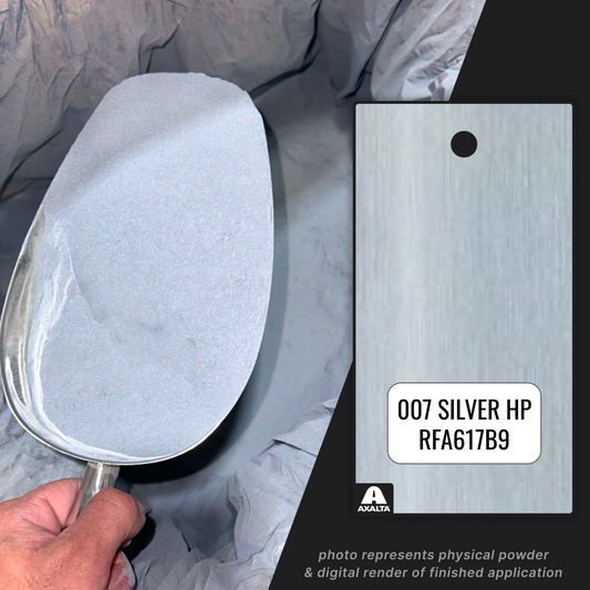 007 Silver HP Powder Coating Paint, 1 lb - Axalta RFA617B9