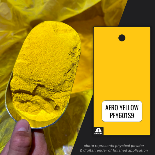 Aero Yellow High Gloss Powder Coating Paint, 1 lb - Axalta PFY601S9