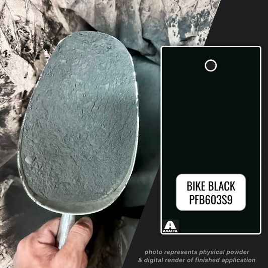 Bike Black High Gloss Powder Coating Paint, 1 lb - Axalta PFB603S9