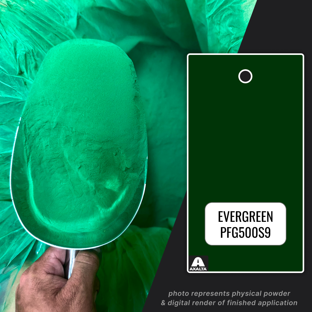 Evergreen High Gloss Powder Coating Paint, 1 lb - Axalta PFG500S9