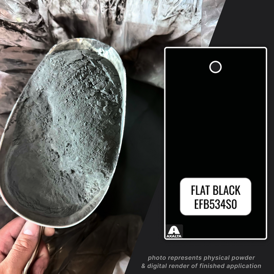Flat Black Powder Coating Paint, 1 lb - Axalta EFB534S0