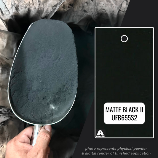 Matte Black II Powder Coating Paint, 1 lb - Axalta UFB655S2