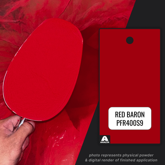 Red Baron High Gloss Powder Coating Paint, 1 lb - Axalta PFR400S9