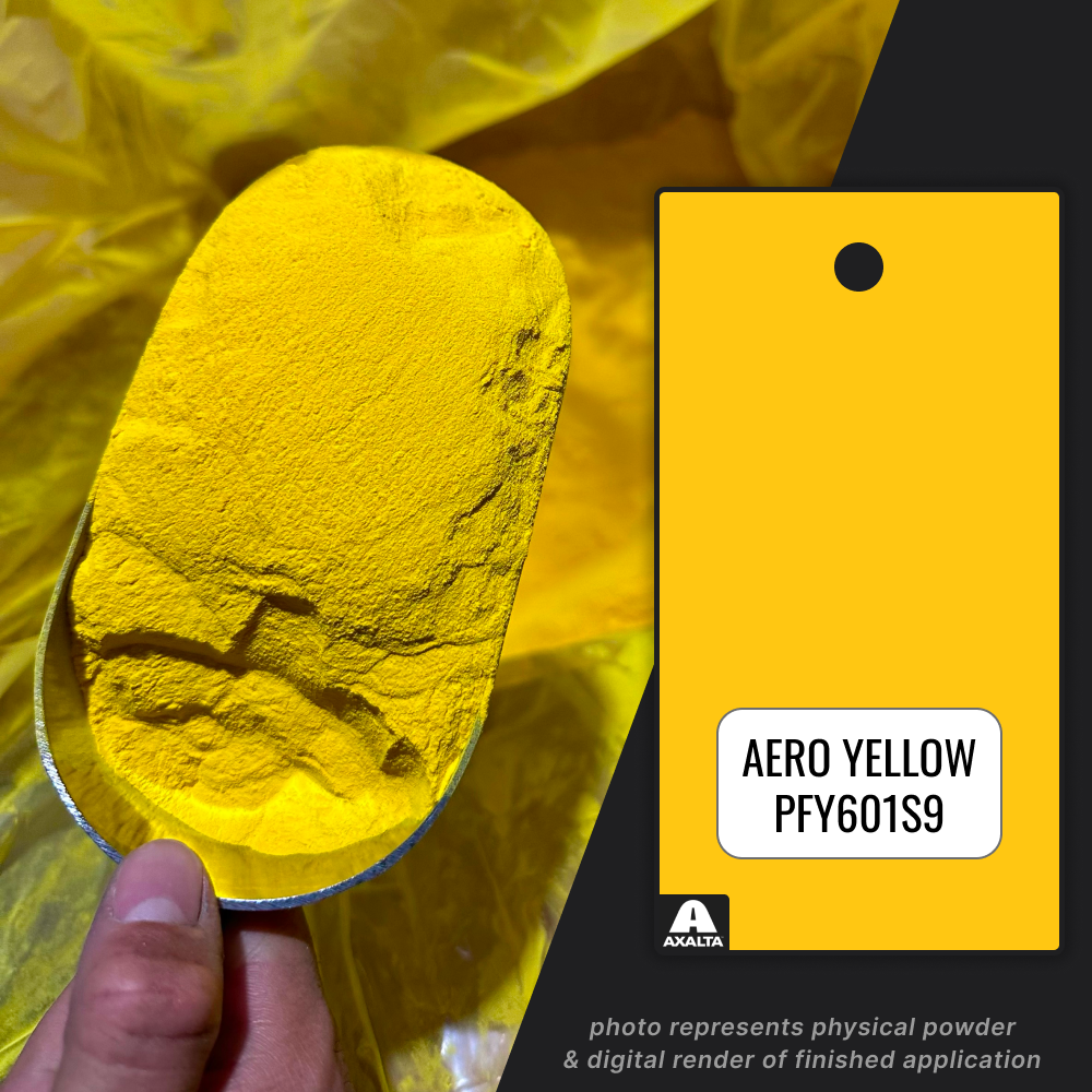 AERO YELLOW HIGH GLOSS POWDER COATING PAINT, 1 LB - AXALTA PFY601S9