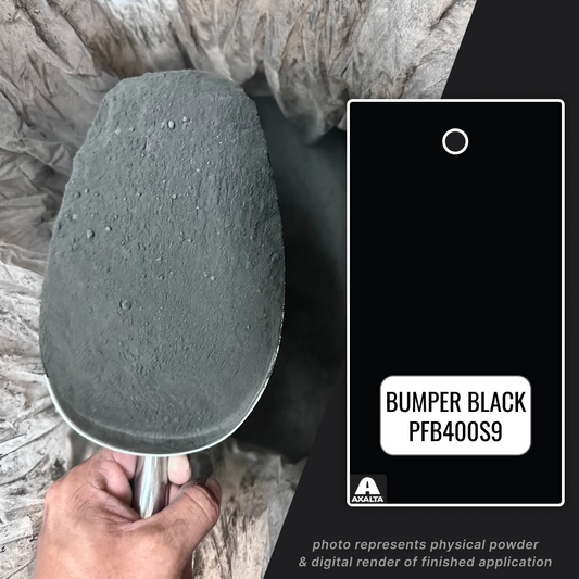 BUMPER BLACK HIGH GLOSS POWDER COATING PAINT - AXALTA PFB400S9