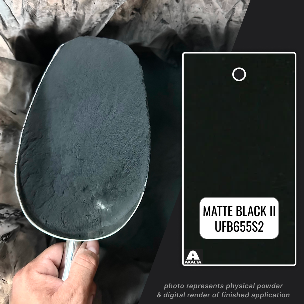 MATTE BLACK II POWDER COATING PAINT - AXALTA UFB655S2