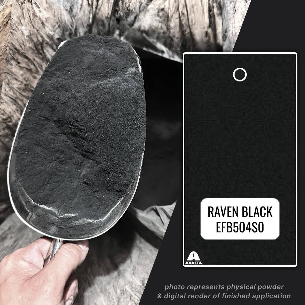 Raven Black Powder Coating Paint, 1 lb - Axalta EFB504S0 – PowderDepot.com