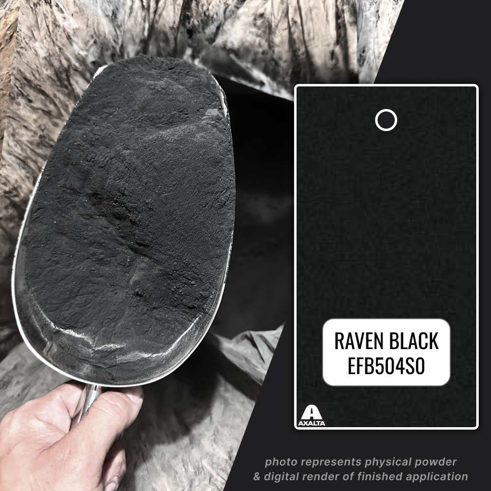 RAVEN BLACK POWDER COATING PAINT - AXALTA EFB504S0