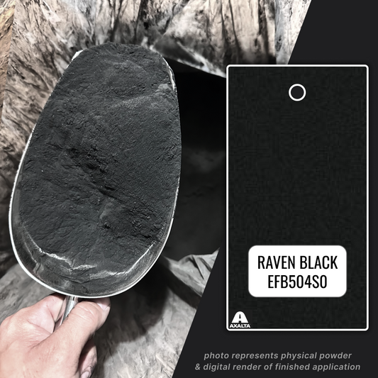 RAVEN BLACK POWDER COATING PAINT - AXALTA EFB504S0