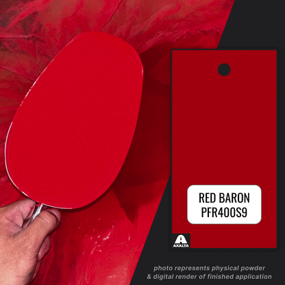 RED BARON HIGH GLOSS POWDER COATING PAINT, 1 LB - AXALTA PFR400S9