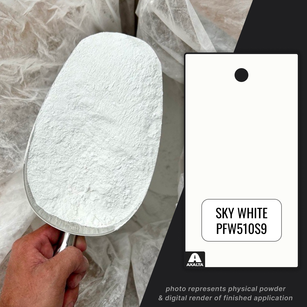 SKY WHITE HIGH GLOSS POWDER COATING PAINT - AXALTA PFW510S9